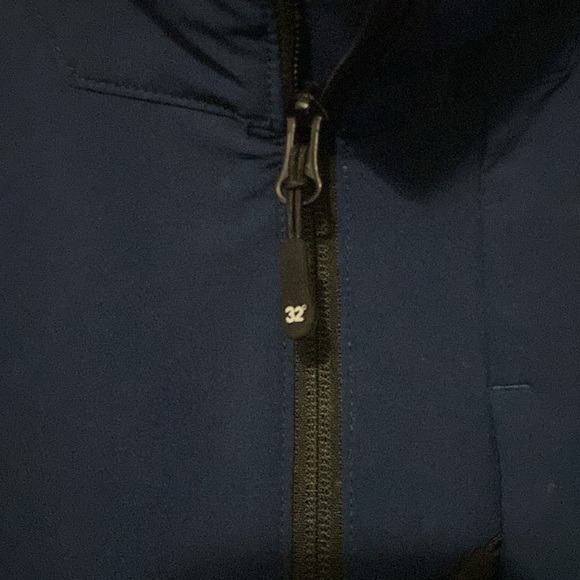 32 DEGREES MENS XXL NAVY Blue Full-Zip Jacket MULTIPOCKETS HOOK LOOP CUFFS EUC - Picture 5 of 10